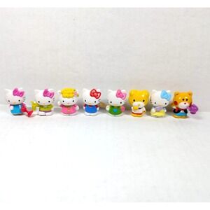Hello Kitty World Mini Figure Lot of 8 Miniature Sanrio Jakks Pacific